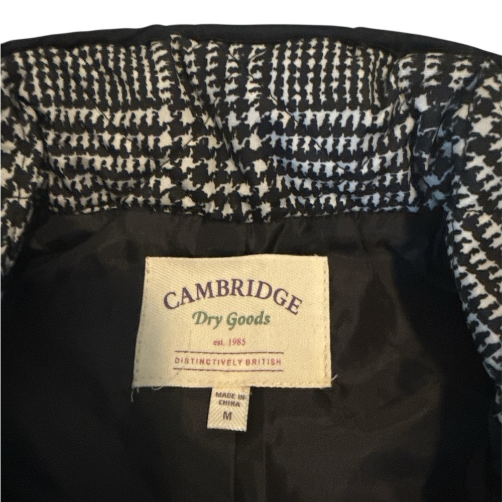Cambridge Dry Goods Women’s Black and White Houndstooth Vest - Size Med - NWOT - Picture 2 of 8